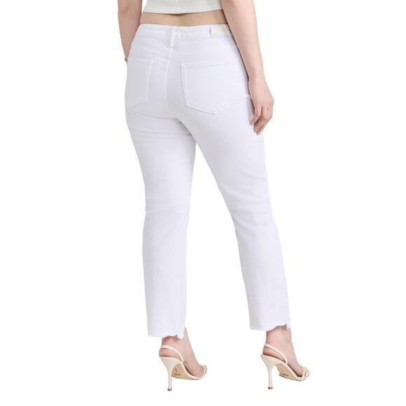 NEW PAIGE cindy with grand hem jean in white noise - Picture 4 of 5